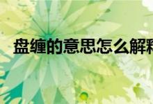 盤纏的意思怎么解釋（盤纏的意思是什么）