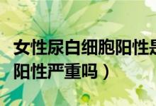 女性尿白細(xì)胞陽性是怎么回事（女性尿白細(xì)胞陽性嚴(yán)重嗎）