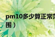 pm10多少算正常范圍（pm10多少算正常范圍）
