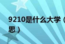 9210是什么大學（921是大學指哪些什么意思）