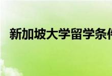 新加坡大學(xué)留學(xué)條件（留學(xué)的條件是什么）