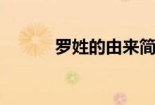 羅姓的由來簡介（羅姓的由來）