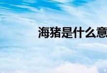 海豬是什么意思（海豬是什么）