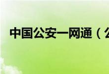 中國(guó)公安一網(wǎng)通（公安一網(wǎng)通是什么意思）
