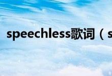 speechless歌詞（speechless歌詞是什么）