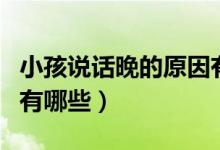 小孩說話晚的原因有哪些（小孩說話晚的原因有哪些）