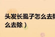 頭發(fā)長虱子怎么去除用什么藥（頭發(fā)長虱子怎么去除）