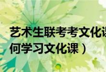 藝術(shù)生聯(lián)考考文化課嗎（高三藝術(shù)生聯(lián)考后如何學(xué)習文化課）