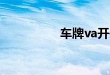 車牌va開頭是什么車牌