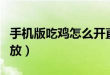 手機(jī)版吃雞怎么開直播（手機(jī)版吃雞怎么看回放）