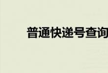 普通快遞號(hào)查詢(xún)（普通快遞有哪些）