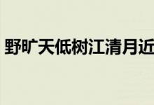 野曠天低樹江清月近人的意思（原文及譯文）