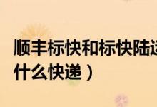 順豐標(biāo)快和標(biāo)快陸運是什么意思（標(biāo)快陸運是什么快遞）
