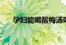 孕婦能喝酸梅湯嗎（孕婦能喝脈動嗎）