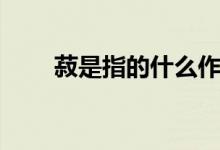菽是指的什么作物（菽是指什么類(lèi)）