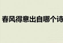 春風(fēng)得意出自哪個(gè)詩(shī)（春風(fēng)得意出自什么詩(shī)）