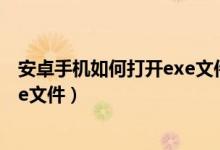 安卓手機如何打開exe文件詳細教程（安卓手機如何打開exe文件）