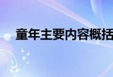 童年主要內(nèi)容概括（童年主要內(nèi)容介紹）