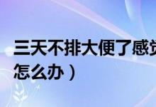 三天不排大便了感覺排便無力（三天不排大便怎么辦）