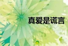 真愛(ài)是謊言（真愛(ài)是什么梗）