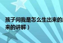 孩子問(wèn)我是怎么生出來(lái)的應(yīng)該如何回答（解答孩子如何生出來(lái)的講解）
