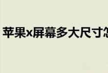 蘋(píng)果x屏幕多大尺寸怎么查（蘋(píng)果x屏幕多大）