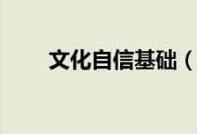 文化自信基礎（文化自信基本內容）