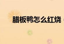 臘板鴨怎么紅燒（臘板鴨怎么做菜吃）