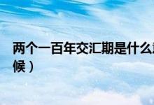 兩個一百年交匯期是什么意思（兩個一百年交匯期是什么時候）