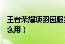 王者榮耀項(xiàng)羽國(guó)服實(shí)戰(zhàn)（王者榮耀心悅g分怎么用）