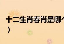 十二生肖春肖是哪個(gè)（十二生肖春肖是哪幾個(gè)）