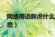 網(wǎng)絡(luò)用語(yǔ)胖虎什么意思（網(wǎng)絡(luò)用語(yǔ)ph什么意思）