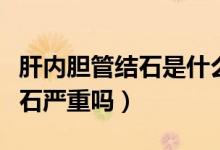 肝內膽管結石是什么原因引起的（肝內膽管結石嚴重嗎）