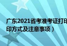 廣東2021省考準考證打印方法（廣東省2022高考準考證打印方式及注意事項）