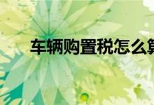 車(chē)輛購(gòu)置稅怎么算（購(gòu)置稅計(jì)算方法）