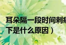 耳朵隔一段時間刺痛一下（耳后隔幾秒刺痛一下是什么原因）