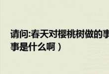 請問:春天對櫻桃樹做的事情是啥意思?（春天對櫻桃樹做的事是什么?。?class=