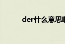 der什么意思?。╠er什么意思）