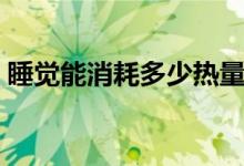 睡覺(jué)能消耗多少熱量（睡覺(jué)能消耗多少熱量）
