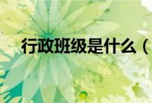行政班級是什么（行政班級是什么意思）