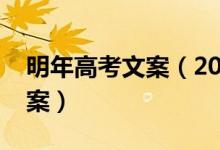 明年高考文案（2022關(guān)于高三的唯美勵志文案）