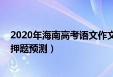 2020年海南高考語文作文解析（2022年海南高考語文作文押題預(yù)測(cè)）