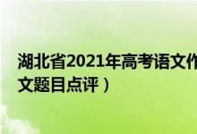 湖北省2021年高考語(yǔ)文作文題目（2022年湖北高考語(yǔ)文作文題目點(diǎn)評(píng)）
