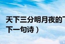 天下三分明月夜的下一句（天下三分明月夜的下一句詩(shī)）