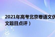 2021年高考北京卷語文優(yōu)秀作文（2022年北京高考語文作文題目點(diǎn)評(píng)）