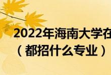 2022年海南大學(xué)在四川招生計劃及招生人數(shù)（都招什么專業(yè)）