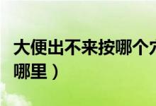 大便出不來按哪個穴能通暢（大便出不來按摩哪里）