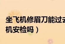 坐飛機修眉刀能過去安檢（小型修眉刀能過飛機安檢嗎）