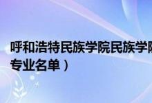 呼和浩特民族學(xué)院民族學(xué)院（2022年呼和浩特民族學(xué)院開設(shè)專業(yè)名單）
