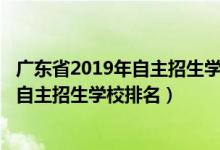 廣東省2019年自主招生學校有哪些?（2022廣東十大最好的自主招生學校排名）
